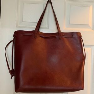 Madewell Transport Tote - burgundy leather